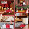 ASVEL 17 cm Camión Casa de Campo Rojo, Decoracion Navidad