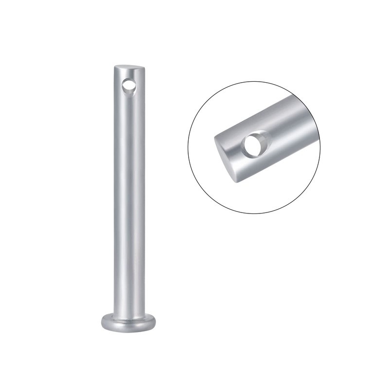 sourcing map 2x40mm Carbon Steel R Shaped Spring Cotter Clips
