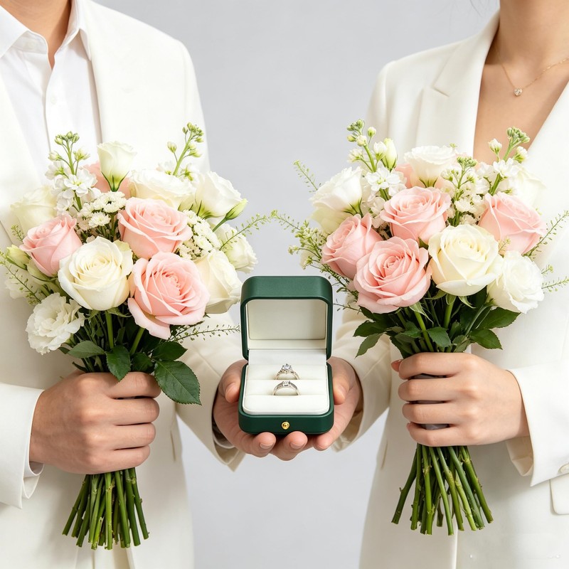 MTJYQYF 2 Slots Jewelry Ring Box - Engagement Ring Box