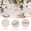 Clear Wedding Table Numbers 1-10 with Stands, 5x7 Inch Clear