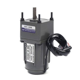 110V AC Gear Motor with Speed Controller, Variable Speed Gear Motor Single-Phase High Torque Adjustable Gear Reduction Motor 0-7.5RPM 6W 180K(Reduction Ratio 1:180)