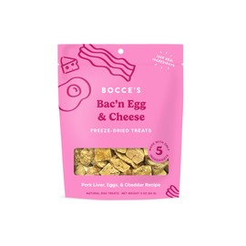 Bocce's Bakery Bac'N Egg & Cheese Freeze-Dried Treats, 3 oz, All-Natural, Made in USA, Dog Treats