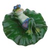 petsola Frog and Leaf Floating Swimming Frog Pond Decoration Mini