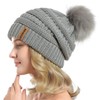 QUEENFUR Women Knit Slouchy Beanie Chunky Baggy Hat with Faux