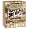 Brown Kraft Paper Happy Birthday Large Gift Paper Bag -