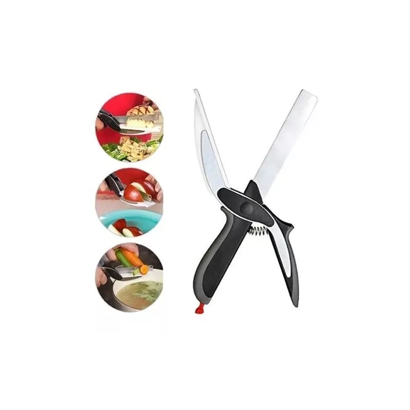 Clever Cutter Tijeras 2 En 1 Para Cocina Cuchillo Y