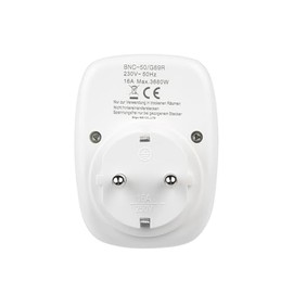 HBN HBN 2X Funksteckdosen mit 1 Fernbedienung, 16A/3.680W Ferngesteuerte Stecker Set f??r Innen Weihnachtsdeko, Haushaltsger?te, Reichweite 30m, Wei?