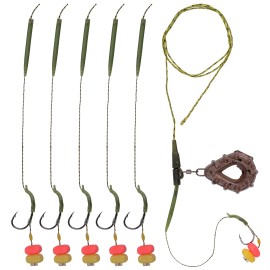 AGOOL Carp Fishing Rig Kit Hair Carp Fishing Accessories Set Flat Pear Sinker...