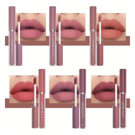 Set 6 Labiales Líquidos Mate Handaiyan Light Coral Verde Oscuro