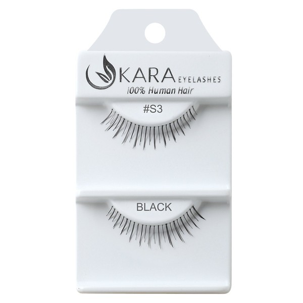 Kara Beauty Human Hair Eyelashes - S3 (Pack of 12)