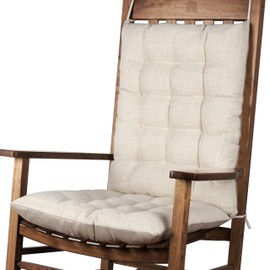 FlyGulls Extra Large Rocking Chair Cushion Non-Slip Chair Pads for Living Room Rocker High Back and Seat Cushion 2 Piece Set