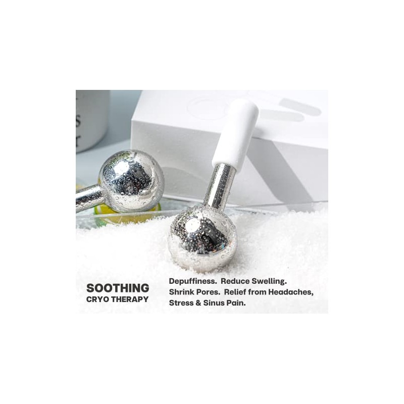 ICE Globes for Facials & Gua Sha Set, Gua Sha