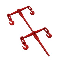 Ratchet Load Binder 9,200lbs Capacity, Chain Binder 3/8in x 1/2in, Ratchet Lever Binder w/Hooks, Adjustable Length, Ratchet Chain Binder for Tie Down, Hauling, Towing (2-pack)