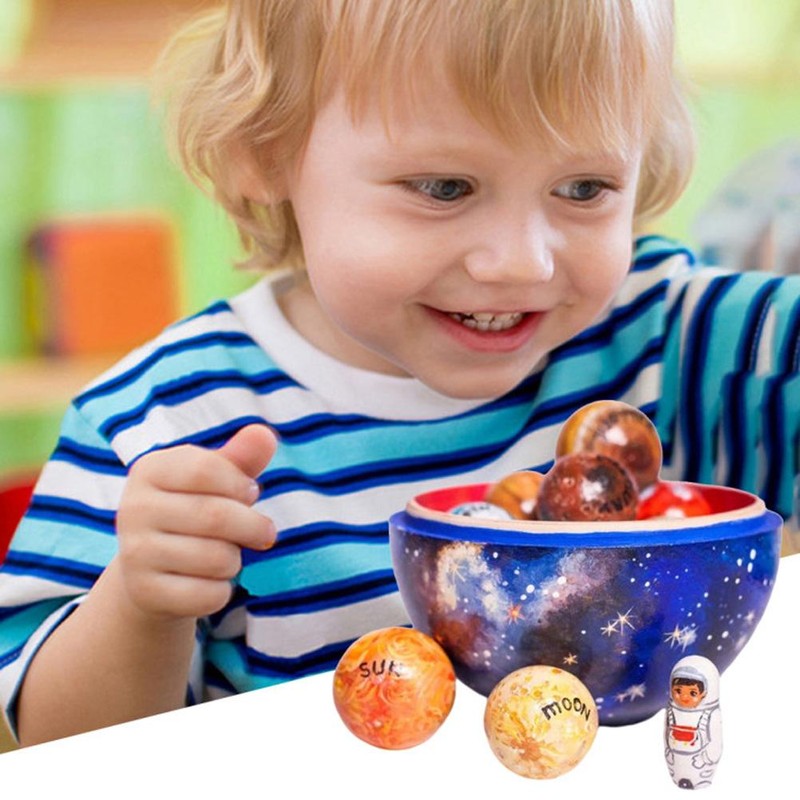 Solar System Model Ball Kit Wooden Solar System Ball Planet