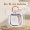 Bellglee Square Collapsible Wash Basins 3-Pack, Small Foldable Baby Bath