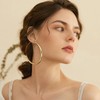 Gacimy Gold Hoop Earrings for Women 14K Real Gold Plated,
