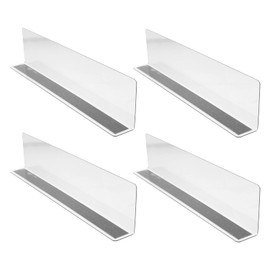 iplusmile Adjustable Shelving 8PCS Plastic Shelf Divider- 28cm L x 6cm H Supermarket Commodity Divider Magnetic Baffle, L Shape Dividers for Cabinets Office Shop Cupboard Shelf