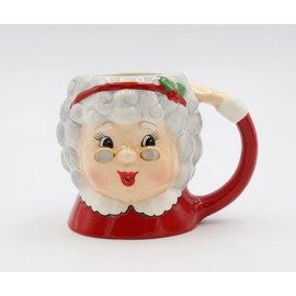 Fine Ceramic Christmas Holidays Mrs. Santa Claus Mug, 5-1/2" L