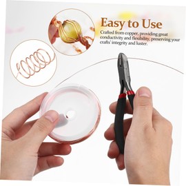 KONTONTY Beading Wire 3 Rolls 0.6mm Thick 4.5m Each Copper Jewelry Making Supplies Ideal for Beginners Pros