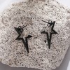 RofYof Star Earrings Lucky Star Stainless Steel Earrings Punk Dangle