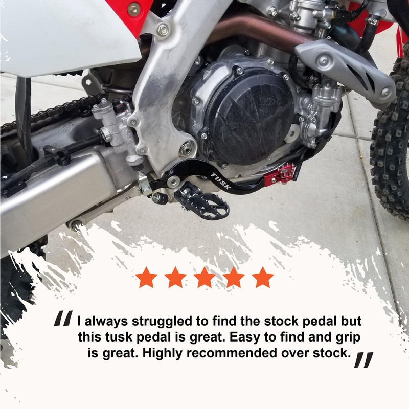 Tusk Aluminum Brake Pedal Red Tip