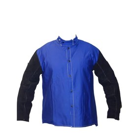 MOLLIFII Welding Jacket, FR Cotton with Leather Sleeves, 2X-Large, Mfr: PW9230XXL-A