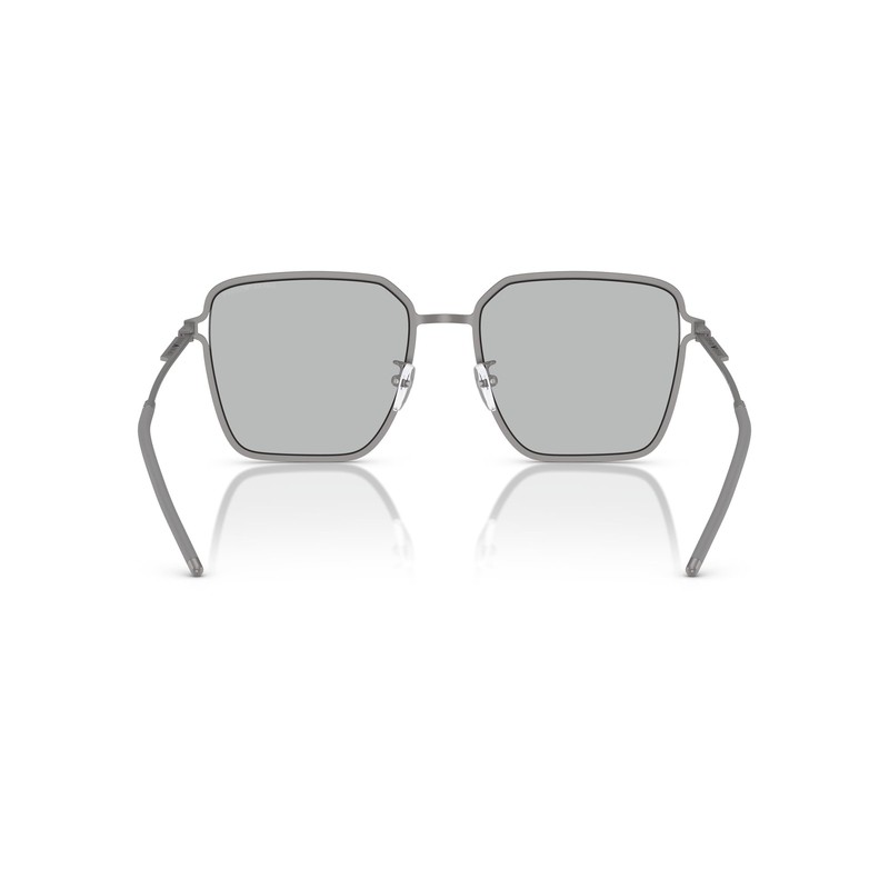 Emporio Armani Women's EA2159D Square Sunglasses, Matte Gunmetal/Light Grey, 57