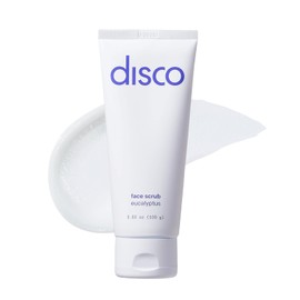 Disco Men’s Renewing Face Scrub – Natural & Organic Deep Exfoliating Cleanser & Pre Shave Wash, Soften, Remove Blackheads & Ingrown Hair, Eucalyptus, Paraben-Free with Coffee Extract, AHA & BHA, 2oz