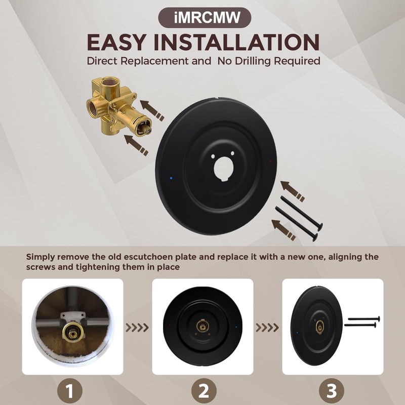 iMRCMW Shower Escutcheon Plate Replacement for Moen 16090 Chateau Collection,