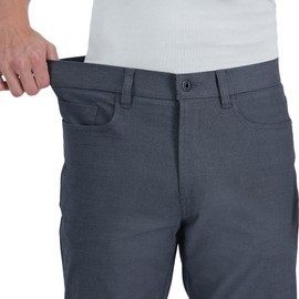 Kenneth Cole REACTION mens Techni-cole 5-pocket Stretch Dual Color Modern Fit Flex Waistband Flat Front Casual Pants, Dark Grey, 38W x 32L US