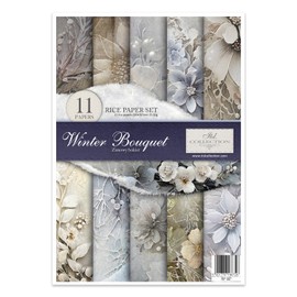 ITD Collection Winter Bouquet Rice Paper RP067 21 x 30 x 0.15 cm
