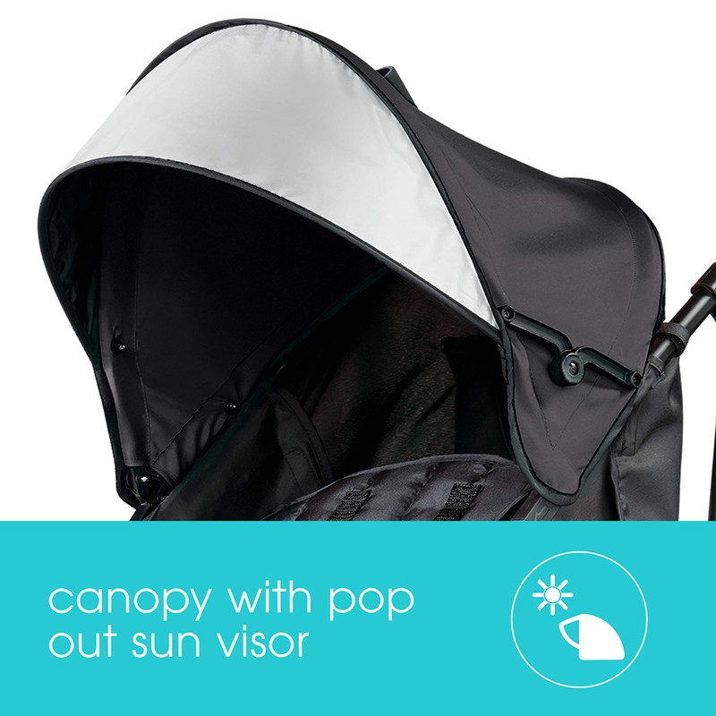 Summer Infant Ingenuity 3Dlite Convenience Stroller,Jet Black–Lightweight Stroller with Aluminum