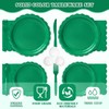 350Pcs Green Paper Plates and Napkins Tableware Set (Serve 50),