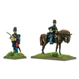 Warlord Games Black Powder: Union Officers Standing (Mounted and Foot)- A