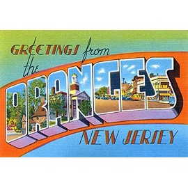 Greetings from The Oranges, New Jersey - 1930's - Vintage Postcard Poster