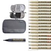 Micro-Line 16 Pens With Case and Refillable Ink Bottle ,Fineliner,