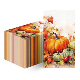 TAJWE 100 Count Pumkins Disposable Napkins