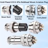 QIANRENON Gold Plated GX16 4 Pole Aviation Plug Socket GX16