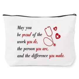 Nurse Gifts,International Student Nurses Day Graduation Thank You Retirement Congratulations Positive Inspirational Thoughtful Paramedic Motivational Practical Thanksgiving Gifts for Nurses Makeup Bag