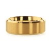 Thorsten Radiate Gold Titanium Flat Brushed Center Wedding Band Ring