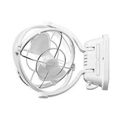 SEEKR SEEKR Sirocco II? Fan from by Caframo. 12V/24V Auto-Sensing DC, Omnidirectional Low-Power Draw Fan for Boats and RVs. Hardwire Installation Required. Made in Canada. White.