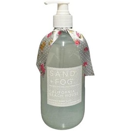 Sand and Fog 15.7 fl oz glass EXCLUSIVE California Beach House Hand Soap (1, 15.7 oz blue glass with decorative ribbon)
