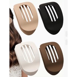 Flat Hair Clips, 4PC Curved Design Hair Clips for Lying, Driving，Strong Hold for Thin Fine Thick hair, Non Slip French Hair Accessories Clips for Girls and Women (Set B)