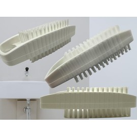 MAAJ Set of 3 Double Sided Nail Brushes with Handle Plastic Vegan Made in Germany