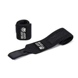 BEAR GRIP Weight Lifting Wrist Wraps Support for Gym | New Black