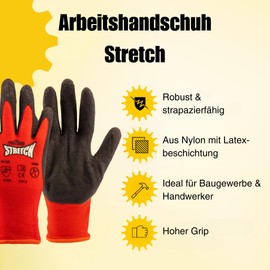 WORKPOWER Men's Work Gloves – Latex Assembly Gloves – Men's Work Gloves Men – Work Gloves Men Size 9 – Gloves Work Gloves