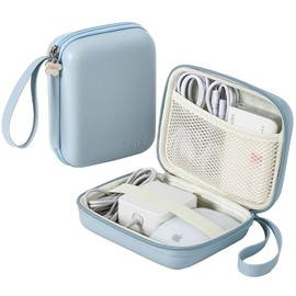 Linpr - Funda de cargador para MacBook, bolsa organizadora electrónica portátil, bolsa grande de almacenamiento de viaje para accesorios de laptop, adaptador de corriente MacBook, mouse mágico, cables