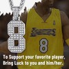 Number 8 Chains Necklaces, Inspiration Jersey Simulated Diamond No. 8