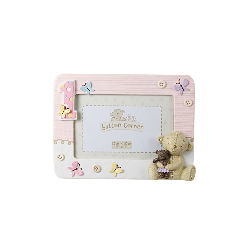 Button Corner WBM-GFT06 Cute Teddy Bear Photo Frame for 1st