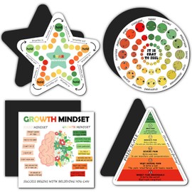 4 Pcs Mental Health Magnets Motivational Daily Reminder Locker Fridge Magnets - Health Awareness Items for Kid Counselor Social Worker School Office Emotional Fridge